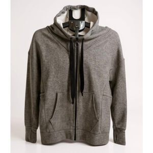 Fabletics Gray Full Zip Women's Sweatshirt Hoodie Size S